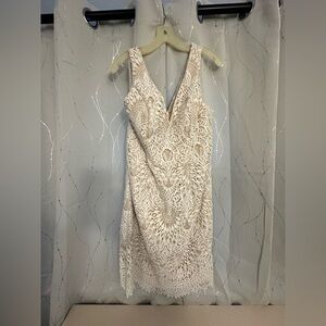DB Studio Allover Lace Sleeveless Midi Dress